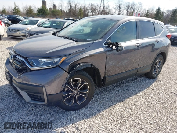 2020 Honda CR-V EX with VIN 5J6RW2H54LL009119, listed as a IAAI auction lot 42057182 with 60,947 mi miles. Bid and sale history available at carsss.com. Image 2.