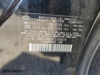 2012 Hyundai Elantra GLS with VIN KMHDH4AE4CU185819, listed as a Copart auction lot 43627765 with 127,673 mi miles and Salvage Title. Bid and sale history available at carsss.com. Image 12.