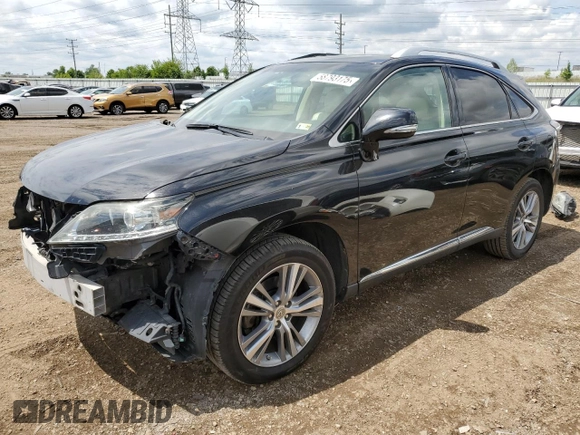 2015 Lexus RX 350 with VIN 2T2BK1BA5FC300853, listed as a Copart auction lot 58793175 with 128,716 mi miles and Salvage title. Bid and sale history available at DreamBid. Image 1.