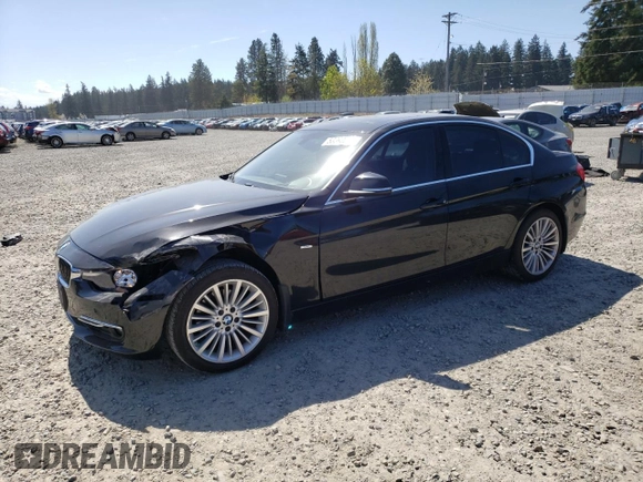 2013 BMW 3 Series 328i with VIN WBA3C1G55DNR45687, listed as a Copart auction lot 53390025 with 129,165 mi miles and Salvage Title. Bid and sale history available at carsss.com. Image 1.
