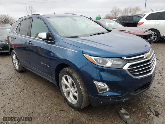 2020 Chevrolet Equinox Premier with VIN 2GNAXNEV7L6179688, listed as a Copart auction lot 43816605 with 53,697 mi miles and Salvage Title. Bid and sale history available at carsss.com. Image 4.