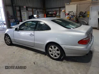 2000 Mercedes-Benz CLK 320/430 with VIN WDBLJ65G4YF123097, listed as a Copart auction lot 46896465 with 156,797 mi miles and Salvage Title. Bid and sale history available at DreamBid. Image 2.
