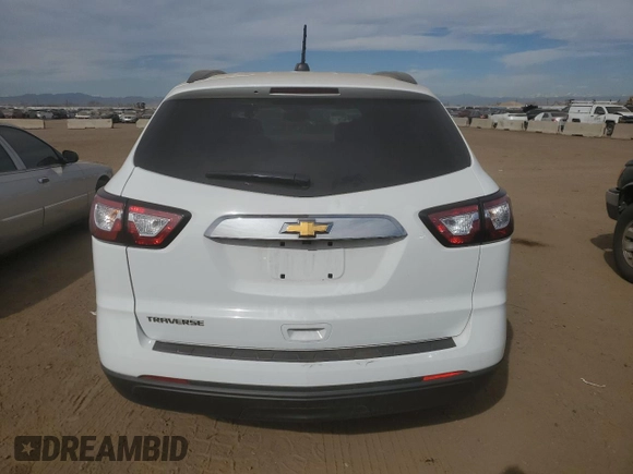 2017 Chevrolet Traverse LS with VIN 1GNKRFED1HJ252706, listed as a Copart auction lot 50633545 with 58,079 mi miles and Salvage Title. Bid and sale history available at carsss.com. Image 6.
