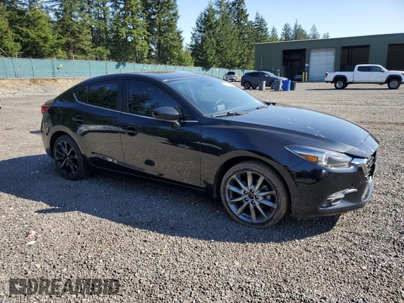2018 Mazda 3 Grand Touring with VIN 3MZBN1W33JM190874, listed as a Copart auction lot 52973845 with 47,421 mi miles and Salvage Title. Bid and sale history available at DreamBid. Image 4.