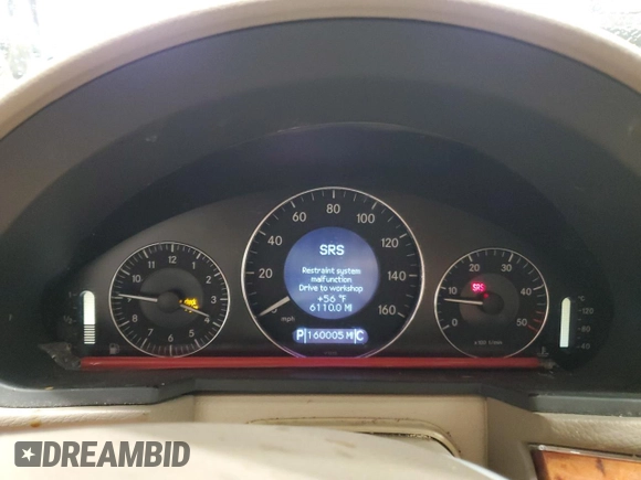 2005 Mercedes-Benz E-Class 3.2L CDI with VIN WDBUF26J95A810156, listed as a Copart auction lot 48124995 with 160,005 mi miles and Salvage Title. Bid and sale history available at carsss.com. Image 9.