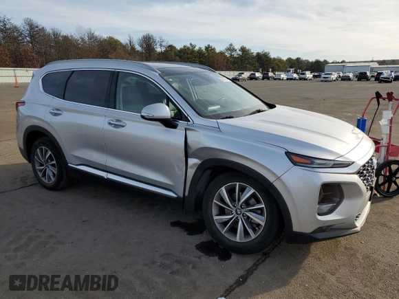 2019 Hyundai Santa Fe Ultimate with VIN 5NMS5CAD7KH020939, listed as a Copart auction lot 86614834 with 21,782 mi miles and Salvage Title. Bid and sale history available at carsss.com. Image 4.