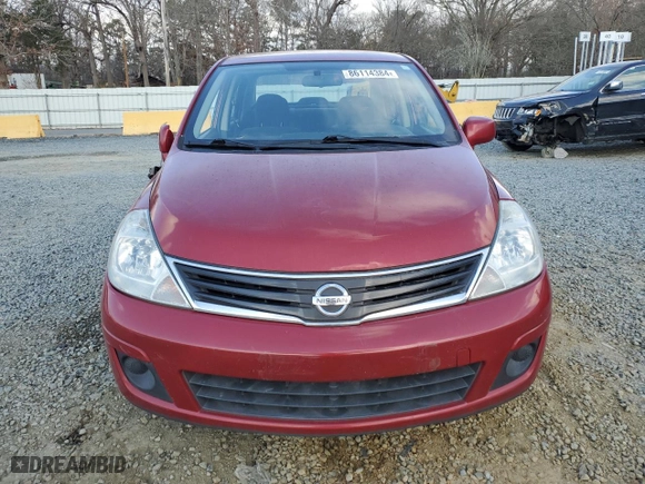 2010 Nissan Versa 1.8 S with VIN 3N1BC1AP2AL433022, listed as a Copart auction lot 86114384 with 180,689 mi miles and Salvage Title. Bid and sale history available at carsss.com. Image 5.