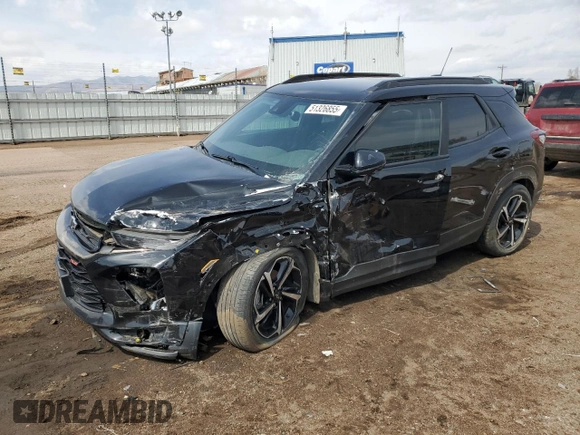 2022 Chevrolet TrailBlazer RS with VIN KL79MUSL5NB117897, listed as a Copart auction lot 51326855 with 42,125 mi miles and Salvage Title. Bid and sale history available at DreamBid. Image 1.