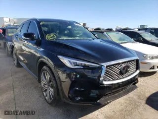 2021 Infiniti QX50 ESSENTIAL with VIN 3PCAJ5CA5MF121004, listed as a Copart auction lot 63955952 with 0 mi miles. Bid and sale history available at carsss.com. Image 1.