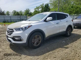 2017 Hyundai Santa Fe 2.4L z VIN 5NMZUDLB8HH034831, wystawiony jako Copart lot #56699605 z przebiegiem 138 839 mil mil oraz Czysty tytuł • Clean title. Historia ofert i sprzedaży dostępna na DreamBid. Obrazek 1.