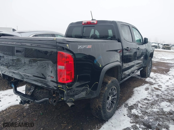 2021 Chevrolet Colorado 4WD ZR2 with VIN 1GCGTEEN8M1189858, listed as a IAAI auction lot 41470621 with 47,122 mi miles. Bid and sale history available at carsss.com. Image 4.