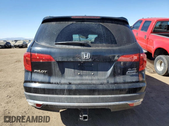 2016 Honda Pilot Elite with VIN 5FNYF6H05GB023861, listed as a Copart auction lot 47488165 with 95,632 mi miles and Salvage Title. Bid and sale history available at carsss.com. Image 6.