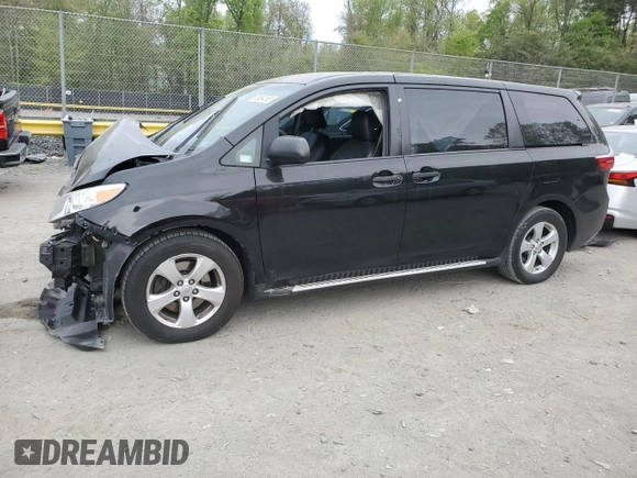 2017 Toyota Sienna L z VIN 5TDZZ3DC1HS786239, wystawiony jako Copart lot #53664265 z przebiegiem Nie podano mil oraz Szkoda całkowita • Salvage title. Historia ofert i sprzedaży dostępna na DreamBid. Obrazek 1.