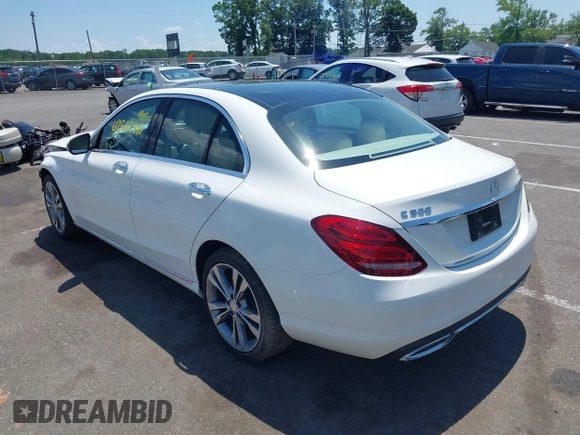 2017 Mercedes-Benz C 300 with VIN 55SWF4KB1HU183192, listed as a IAAI auction lot 42562516 with 29,356 mi miles and . Bid and sale history available at DreamBid. Image 3.