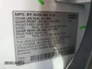 2021 Audi Q7 Premium Plus with VIN WA1LXAF79MD017780, listed as a Copart auction lot 62285935 with 63,567 mi miles and Salvage title. Bid and sale history available at DreamBid. Image 13.