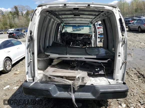 2018 Chevrolet Express Cargo Van with VIN 1GCWGAFP2J1344554, listed as a Copart auction lot 50528935 with 0 mi miles and Salvage Title. Bid and sale history available at carsss.com. Image 6.