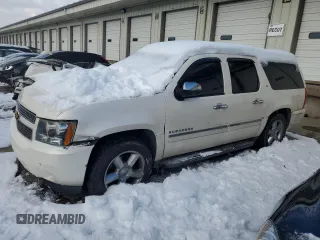 2012 Chevrolet Suburban LTZ with VIN 1GNSCKE00CR285410, listed as a Copart auction lot 41468385 with 210,121 mi miles and Salvage Title. Bid and sale history available at carsss.com. Image 1.