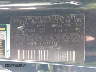 2016 Kia Cadenza Premium with VIN KNALN4D71G5221324, listed as a IAAI auction lot 41802047 with 143,331 mi miles and . Bid and sale history available at DreamBid. Image 9.