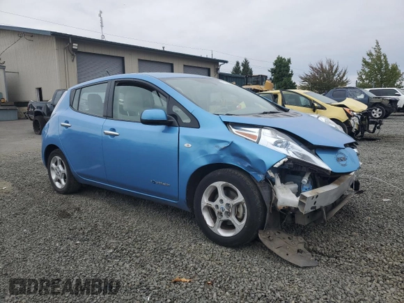 2011 Nissan LEAF SL with VIN JN1AZ0CP8BT002070, listed as a Copart auction lot 71450564 with 55,295 mi miles and Salvage Title. Bid and sale history available at carsss.com. Image 4.