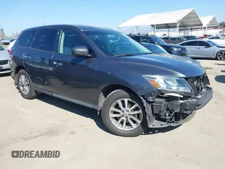 2014 Nissan Pathfinder S with VIN 5N1AR2MN0EC691883, listed as a IAAI auction lot 41621021 with 81,378 mi miles. Bid and sale history available at carsss.com. Image 1.