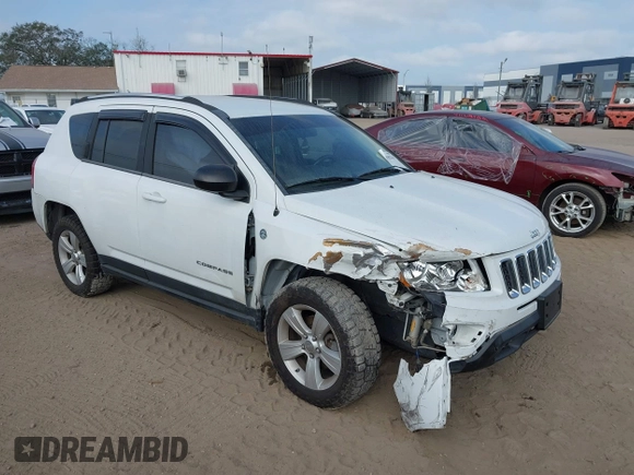 2012 Jeep Compass Latitude with VIN 1C4NJDEB9CD612599, listed as a IAAI auction lot 41582214 with 138,312 mi miles. Bid and sale history available at carsss.com. Image 1.