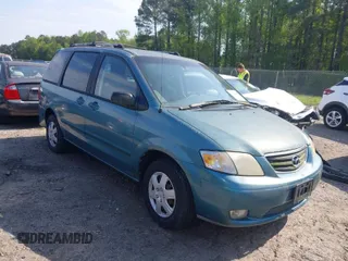 2001 Mazda MPV DX with VIN JM3LW28G610200849, listed as a IAAI auction lot 41974490 with 228,914 mi miles. Bid and sale history available at carsss.com. Image 1.