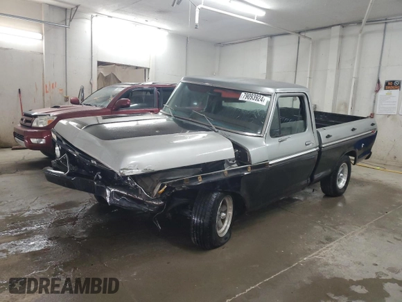 1977 Ford Ranger with VIN F15BN021617, listed as a Copart auction lot 79093924 with 60,808 mi miles and Salvage Title. Bid and sale history available at DreamBid. Image 1.