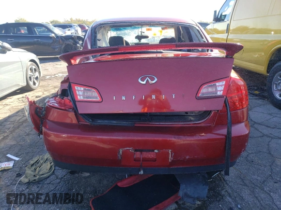 2003 Infiniti G35 w/Leather with VIN JNKCV51E73M306758, listed as a Copart auction lot 74835264 with Not Provided miles and Salvage Title. Bid and sale history available at DreamBid. Image 6.