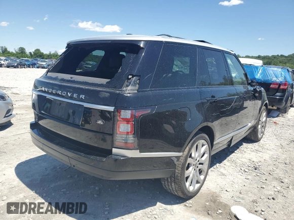 2014 Land Rover Range Rover HSE with VIN SALGS2VF9EA125378, listed as a Copart auction lot 57880525 with 73,330 mi miles and Salvage title. Bid and sale history available at DreamBid. Image 3.