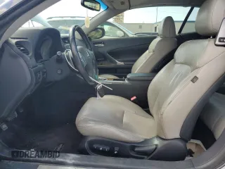 2013 Lexus IS 250 C with VIN JTHFF2C25D2527638, listed as a Copart auction lot 55654335 with 98,127 mi miles and Salvage title. Bid and sale history available at DreamBid. Image 7.