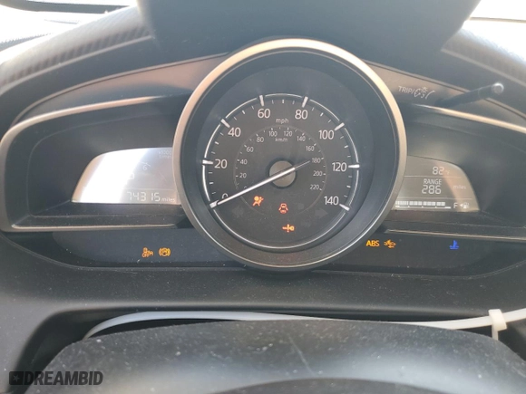 2019 Mazda CX-3 Touring with VIN JM1DKDC74K0424103, listed as a Copart auction lot 82026654 with 74,315 mi miles and Salvage Title. Bid and sale history available at carsss.com. Image 9.