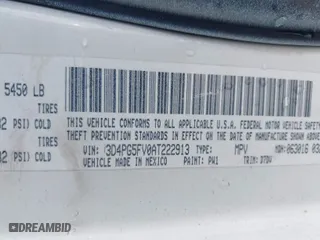 2010 Dodge Journey SXT with VIN 3D4PG5FV0AT222913, listed as a IAAI auction lot 41995915 with 1 mi miles. Bid and sale history available at carsss.com. Image 9.