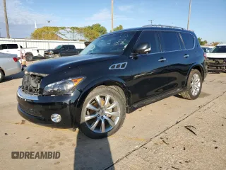 2011 Infiniti QX56 8-passenger with VIN JN8AZ2NC8B9303121, listed as a Copart auction lot 79643554 with 187,950 mi miles and Salvage Title. Bid and sale history available at carsss.com. Image 1.