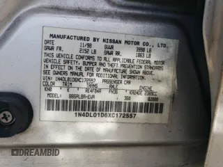 1999 Nissan Altima XE with VIN 1N4DL01D6XC172557, listed as a Copart auction lot 44459405 with 378,311 mi miles and Salvage Title. Bid and sale history available at carsss.com. Image 12.