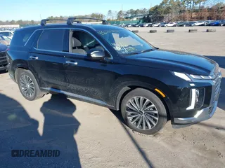 2023 Hyundai Palisade Calligraphy z VIN KM8R7DGE1PU554545, wystawiony jako IAAI lot #41626362 z przebiegiem 46 679 mil mil oraz . Historia ofert i sprzedaży dostępna na DreamBid. Obrazek 1.