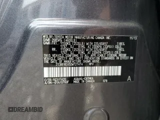 2013 Toyota RAV4 XLE with VIN 2T3RFREV5DW121414, listed as a Copart auction lot 56934695 with 107,922 mi miles and Salvage title. Bid and sale history available at DreamBid. Image 13.