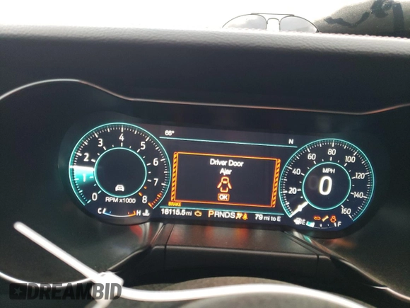 2023 Ford Mustang GT with VIN 1FA6P8CF6P5307163, listed as a Copart auction lot 50249155 with 16,115 mi miles and Salvage title. Bid and sale history available at DreamBid. Image 9.
