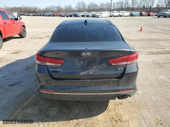 2018 Kia Optima EX with VIN 5XXGU4L30JG227298, listed as a Copart auction lot 47497265 with 126,706 mi miles and Salvage Title. Bid and sale history available at carsss.com. Image 6.