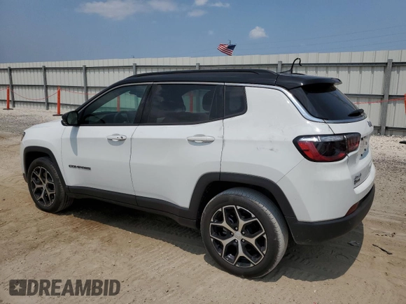 2024 Jeep Compass Limited z VIN 3C4NJDCN0RT122990, wystawiony jako Copart lot #59363245 z przebiegiem 3 231 mil mil oraz Szkoda całkowita • Salvage title. Historia ofert i sprzedaży dostępna na DreamBid. Obrazek 2.