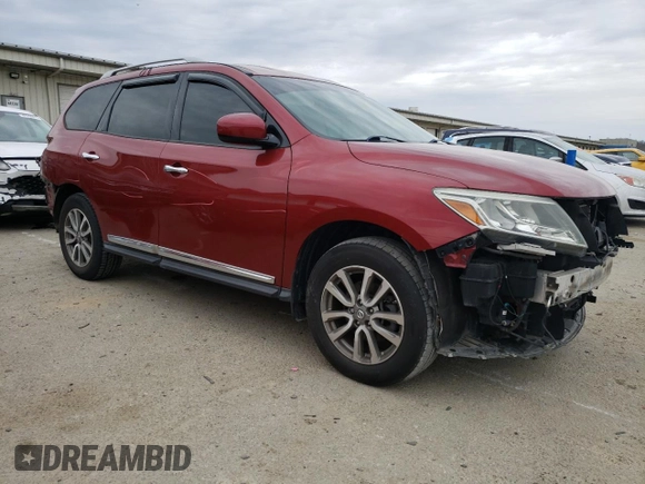 2014 Nissan Pathfinder SL with VIN 5N1AR2MM5EC607497, listed as a Copart auction lot 47572845 with 136,762 mi miles and Salvage title. Bid and sale history available at DreamBid. Image 4.