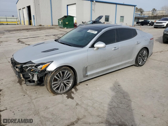 2018 Kia Stinger Premium with VIN KNAE25LA6J6037731, listed as a Copart auction lot 45800255 with 164,369 mi miles and Salvage Title. Bid and sale history available at carsss.com. Image 1.