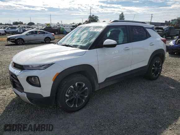 2021 Chevrolet TrailBlazer LT with VIN KL79MRSL1MB165604, listed as a Copart auction lot 68071014 with 57,814 mi miles and Salvage Title. Bid and sale history available at DreamBid. Image 1.