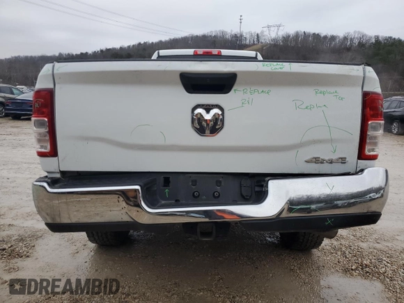 2023 Ram 2500 Tradesman with VIN 3C6UR5HL3PG637755, listed as a Copart auction lot 85973334 with 52,924 mi miles and Salvage Title. Bid and sale history available at carsss.com. Image 6.