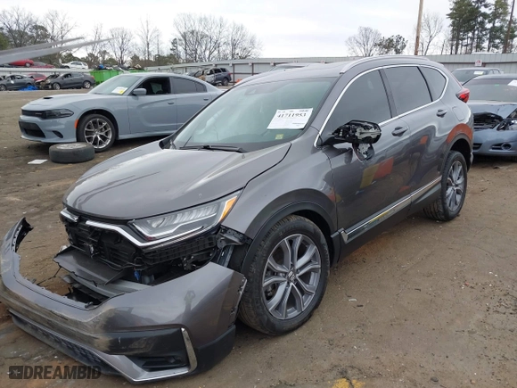 2021 Honda CR-V Touring with VIN 2HKRW2H93MH675015, listed as a IAAI auction lot 41711953 with 58,287 mi miles. Bid and sale history available at carsss.com. Image 17.
