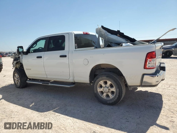 2023 Ram 2500 Big Horn with VIN 3C6UR5DL6PG590064, listed as a Copart auction lot 72400304 with 33,069 mi miles and Salvage Title. Bid and sale history available at carsss.com. Image 2.