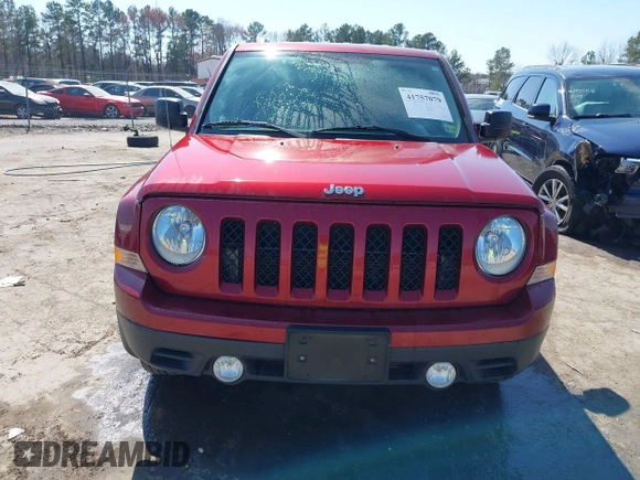 2017 Jeep Patriot Sport with VIN 1C4NJPBA4HD169654, listed as a IAAI auction lot 41757079 with 92,917 mi miles. Bid and sale history available at carsss.com. Image 13.