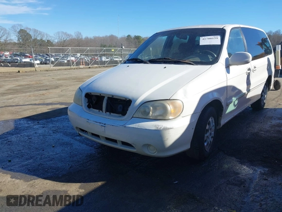 2005 Kia Sedona LX with VIN KNDUP132956703200, listed as a IAAI auction lot 41700159 with 125,578 mi miles. Bid and sale history available at carsss.com. Image 17.