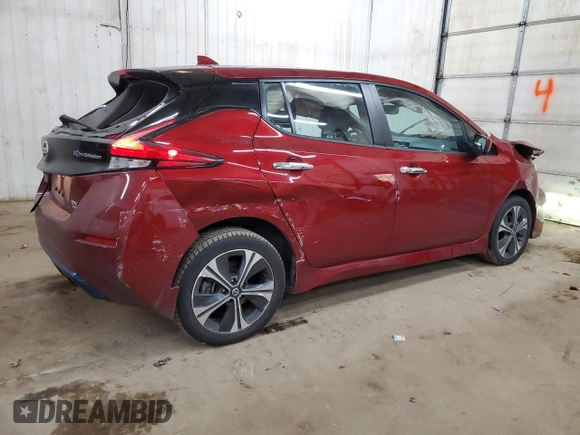 2022 Nissan LEAF SV Plus with VIN 1N4BZ1CV1NC560214, listed as a Copart auction lot 82192504 with 18,849 mi miles and Salvage Title. Bid and sale history available at DreamBid. Image 3.