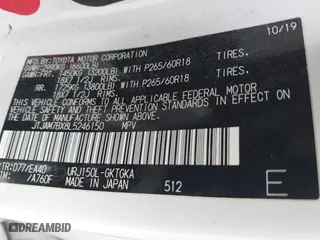2020 Lexus GX with VIN JTJAM7BX8L5246150, listed as a IAAI auction lot 41335676 with 117,375 mi miles. Bid and sale history available at carsss.com. Image 9.