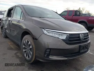2022 Honda Odyssey EX-L z VIN 5FNRL6H7XNB061495, wystawiony jako IAAI lot #41093391 z przebiegiem 50 572 mil mil oraz . Historia ofert i sprzedaży dostępna na DreamBid. Obrazek 1.